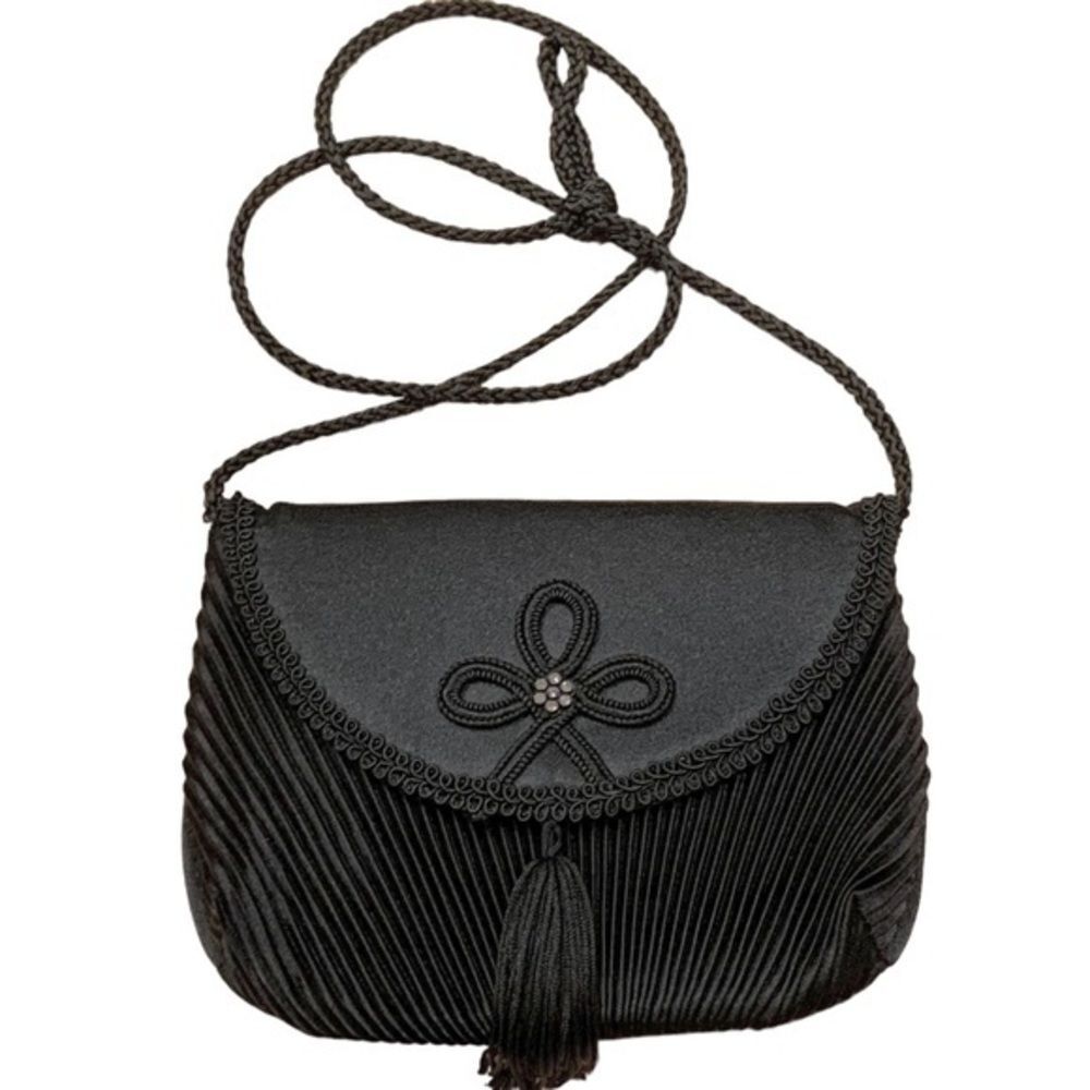 Cute Black Satin Evening‎ Bag